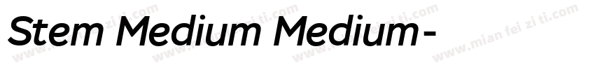 Stem Medium Medium字体转换